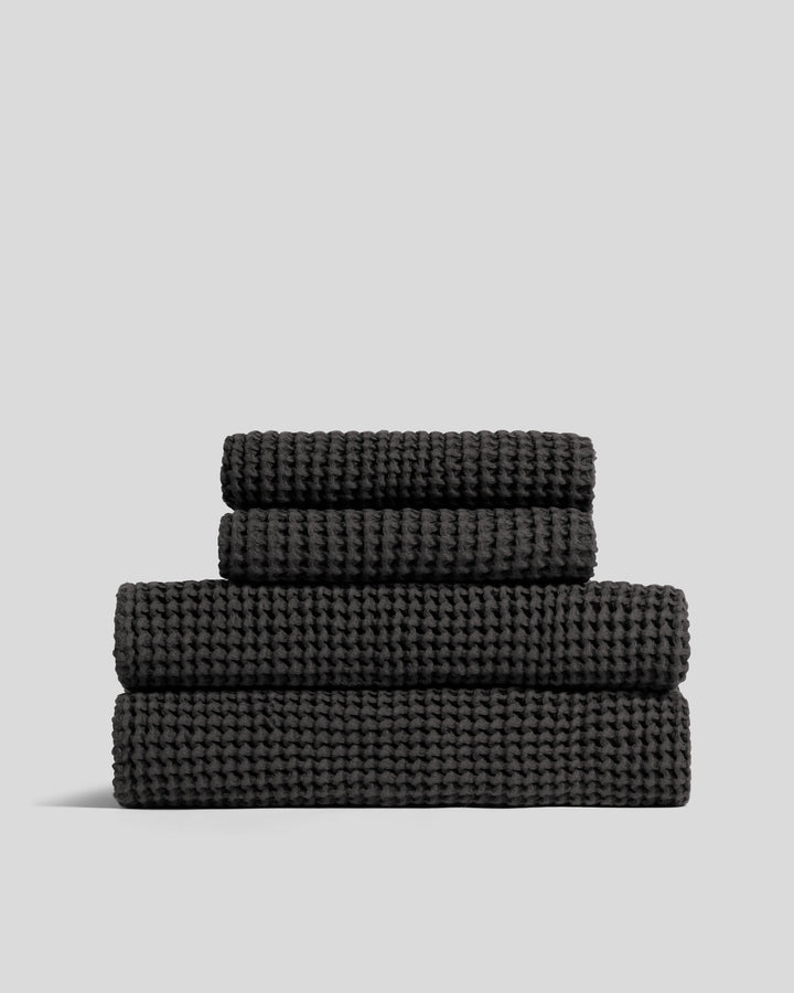 2+2 Waffle Bath Bundle - Onyx